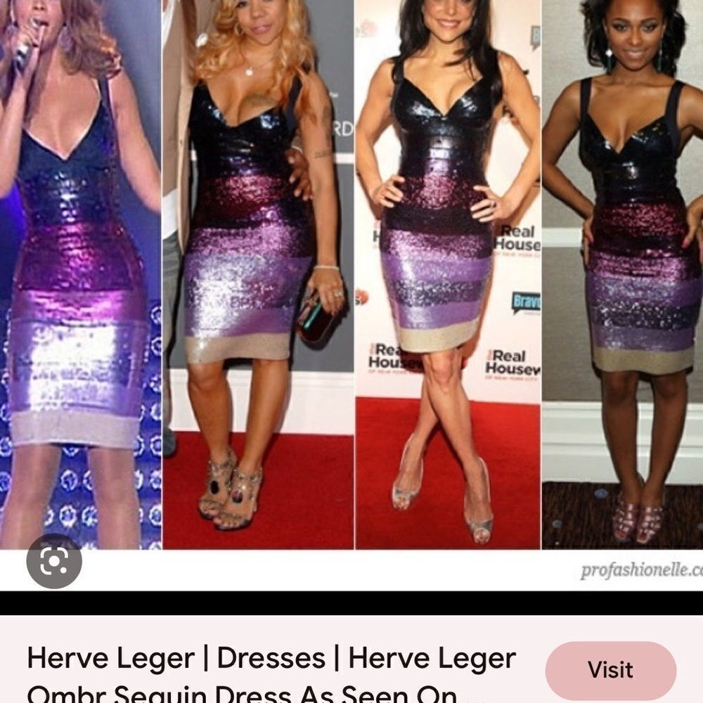 - Herve Leger Rare color block dress